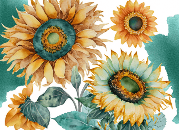 Brighten Your Designs with Sunflowers Watercolor