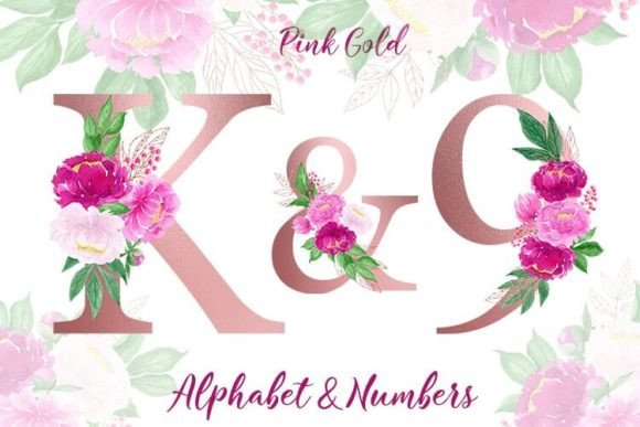 Designing with Peonies: The Rose Gold Floral Alphabet