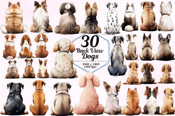 Endless Creative Possibilities with Back View Dogs Sublimation Set
