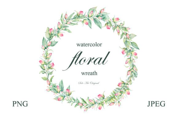 Floral Wreath Frame Greenery Clipart: A Designer's Delight
