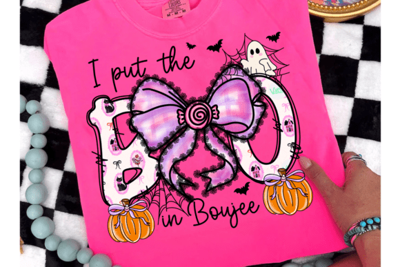 I Put Boo in Boujee PNG: Spooky Meets Luxury for Halloween Design