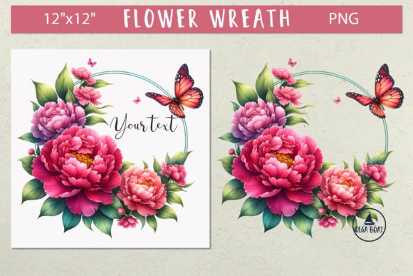 Peony Wreath Png Watercolor Floral Frame: A Designer's Delight