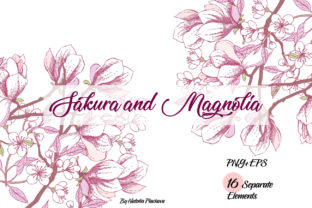 Sakura and Magnolia Flowers Clipart: An Essential Design Asset