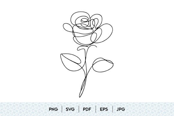 The Elegance of Simplicity: Single Line Rose Flower SVG