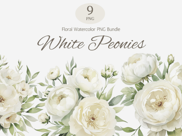 The Timeless Beauty of White Peonies in Watercolor