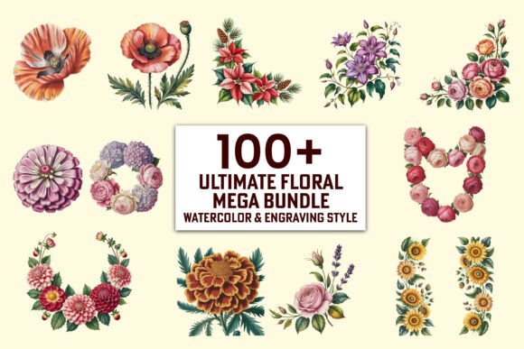 The Ultimate Floral Mega Bundle for Designers and Crafters