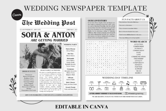 Transform Your Wedding Day with a Custom Newspaper Program