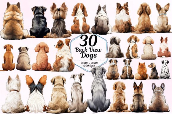 Unleash Creativity with the Back View Dogs Sublimation Bundle