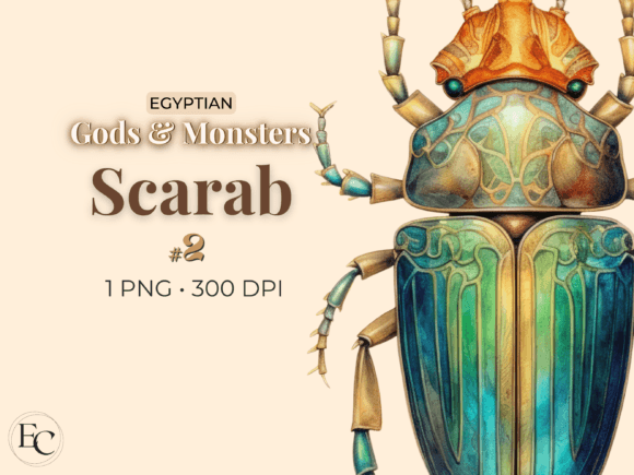 Unlocking Ancient Mysteries: The Green Scarab Beetle Clipart